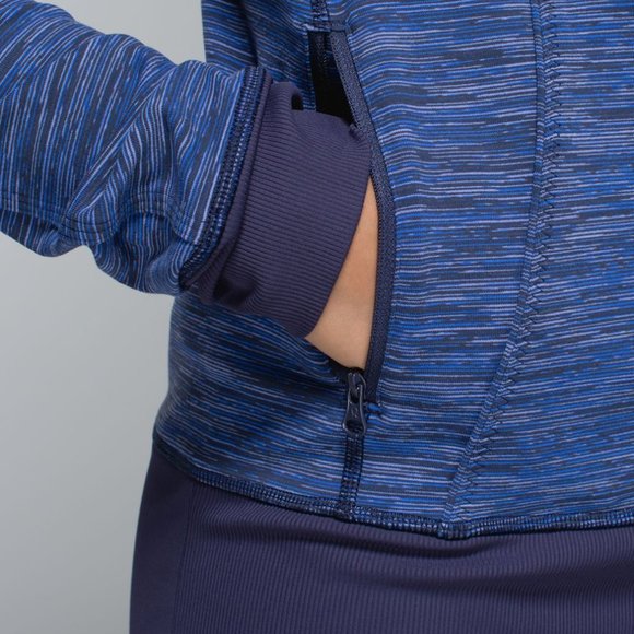 *Rare* Lululemon Full Zip Nice Asana Jacket - Wee Are From Space Cadet Blue - 6 - Picture 5 of 7